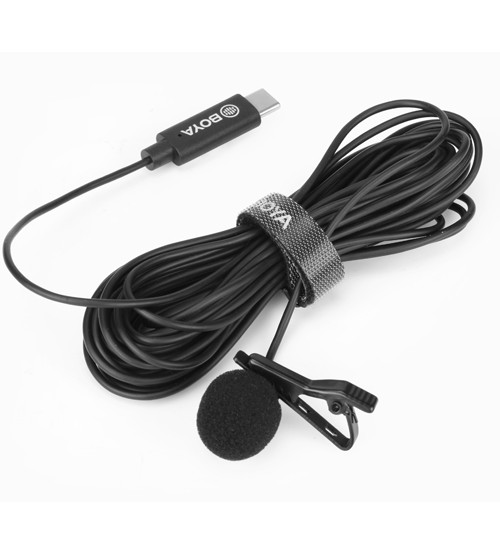 Boya BY-M3 Clip-on Lavalier Microphone with USB Type-C